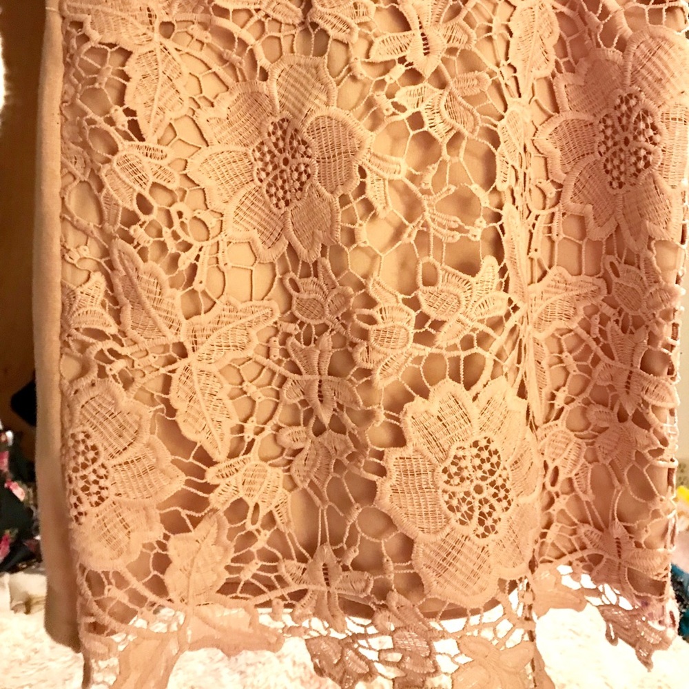 American Eagle Pink Lace Mini Skirt